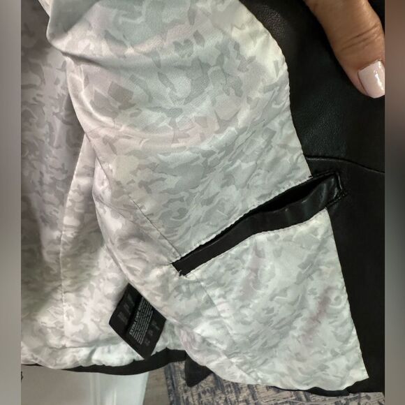 Marc New York Women Jacket Genuine Leather Quilted Small Black Moto Bikercore - Picture 12 of 16